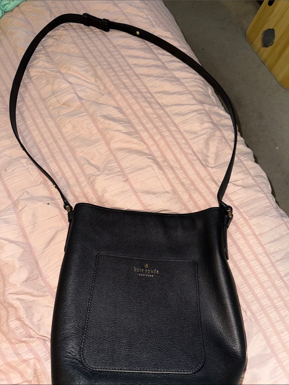 kate spade Black Pebbled Leather Crossbody Bag